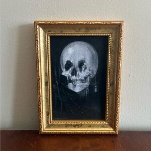 All Is Vanity Gold Framed Print Charles Allan Gilbert 5.5x7.5 Skull Wall Art